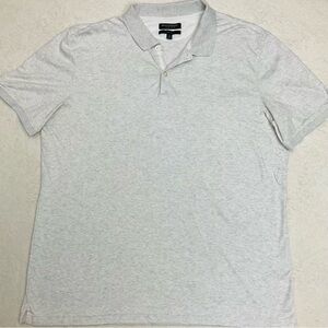 BANANA REPUBLIC Luxury Touch Standard Fit Light Gray Polo Shirt Mens XL Tall